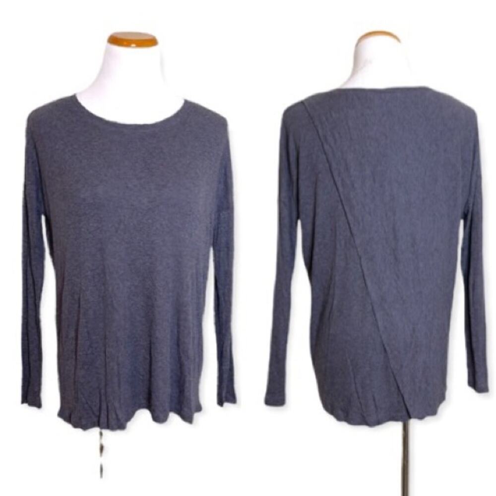 H By Bordeaux Licorice Cross Flap Back Top NWT Size XS